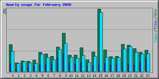 Hourly usage for February 2026